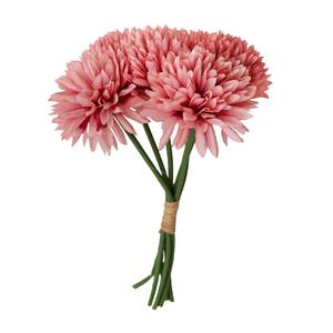 Chaks Kunstbloemen boeket dahlia - roze - 26 cm - bloemstuk - onderhoudsvrij -