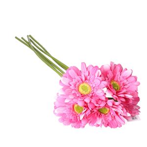 DK Design Kunstbloem Gerbera - 5x - 72 cm - fuchsia - Real Touch - kunst zijdebloemen -
