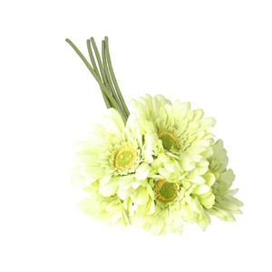 DK Design Kunstbloem Gerbera - 5x - 72 cm - lichtgroen - Real Touch - kunst zijdebloemen -