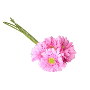 DK Design Kunstbloem Gerbera - 5x - 72 cm - roze - Real Touch - kunst zijdebloemen -