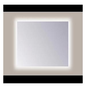 Sanicare Spiegel  Q-Mirrors 75x60 cm PP-Geslepen Vierkant Met Rondom LED Cold White en Afstandsbediening incl. ophangmateriaal