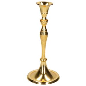 Cepewa Luxe kaarsenhouder/kandelaar klassiek goud metaal 10 x 10 x 24 cm -