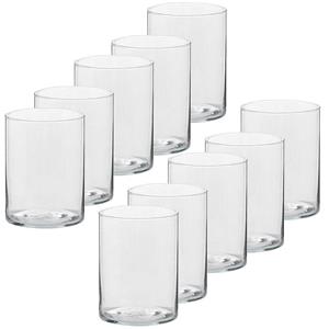 Trend Candles 10x Hoge theelichthouders/waxinelichthouders glas 5,5 x 6,5 cm -