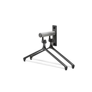 Eurokraft pro Kleine wandkapstok van aluminium, VE = 2 stuks, met 2 haken en 2 beugels