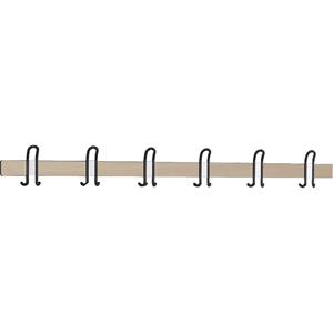 Wandkapstok BASIC PLUS, h x b x d = 160 x 1496 x 68 mm, eikenhoutdecor