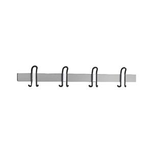 Wandkapstok BASIC PLUS, h x b x d = 160 x 996 x 68 mm, zilvergrijs