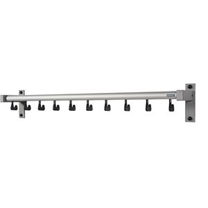 Eurokraft pro Wandkapstoklijst, h x d = 160 x 150 mm, 10 haken, breedte 1000 mm