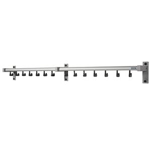 Eurokraft pro Wandkapstoklijst, h x d = 160 x 150 mm, 14 haken, breedte 1500 mm