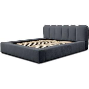 Trea Mobler Trae Mobler Dallas 140 x 200 cm Gestoffeerd Bed Donkerblauw