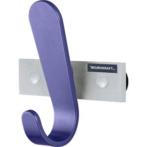 Eurokraft pro Kapstoklijst, 1 mantelhaak, h x b x d = 130 x 120 x 60 mm, VE = 2 stuks, haakkleur blauw