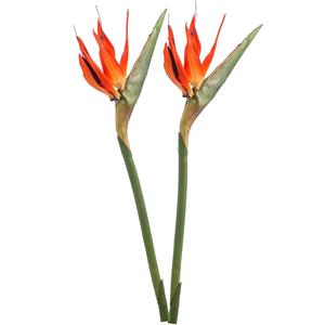 Emerald Kunstbloem Strelitzia - 2x - 85 cm - losse tak - kunst zijdebloem - Paradijsvogelplant - decoratie -