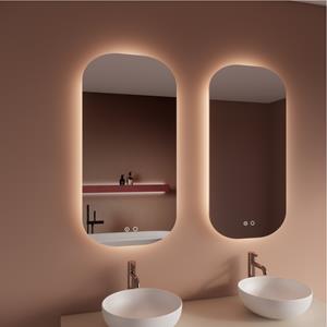 Boss & Wessing 2x Spiegel BWS Nora 40x100 cm Spiegelverwarming en Rondom Indirect LED-verlichting