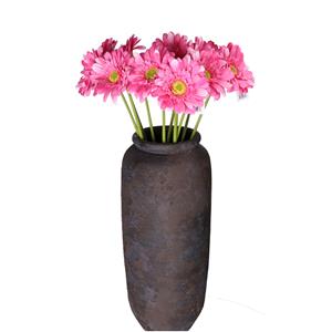 DK Design Kunstbloemen boeket Gerbera - 8x - 72 cm - fuchsia - Real Touch - kunst zijdebloemen -