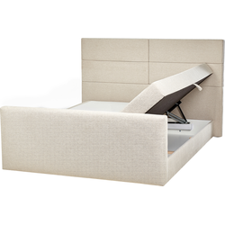 Beliani  ARISTOCRAT - Boxspringbed - Beige - 160 x 200 cm - Polyester