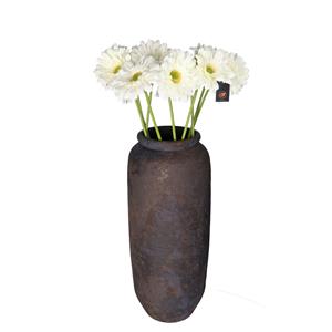 DK Design Kunstbloemen boeket Gerbera - 10x - 72 cm - wit - Real Touch - kunst zijdebloemen -