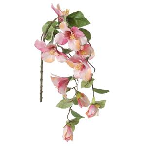 Louis Maes kunstbloemen - Hibiscus - roze - hangende tak van 165 cm - Hawaii/Zomer thema -