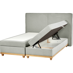 Beliani DYNASTY-Boxspringbed-Lichtgrijs-160 x 200 cm-Polyester