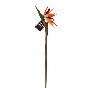 Bellatio Design Kunstbloem Strelitzia/Paradijsvogelplant - 84 cm - losse steel - kunst zijdebloem -