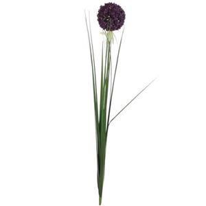 Mica Decorations Kunstbloem - allium bol bloem sierui - paars - 80 cm -