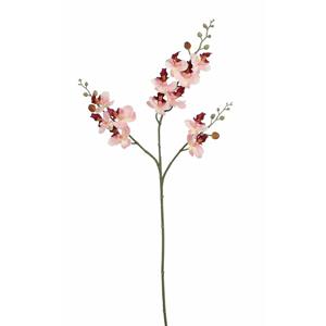 Mica Decorations Kunstbloem Orchidee tak - lichtroze - 75 cm - Kunst zijdebloemen -