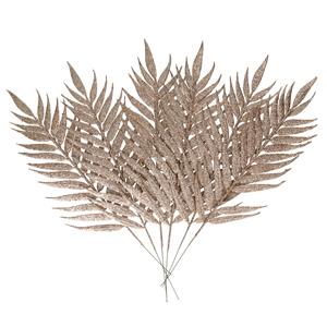 Othmar Decorations Decoratie takjes/bladeren - 6x stuks - champagne - 29 cm - kunsttakjes -