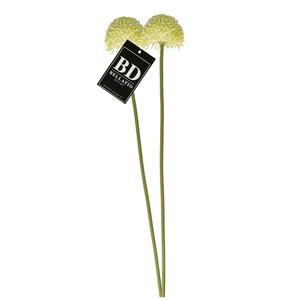 Bellatio Design Allium/Sierui Globemaster kunstbloem - 2x - losse steel - creme - cm - Natuurlijke uitstraling -