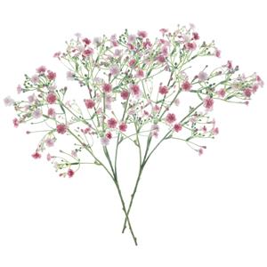 Bellatio Design Kunstbloem Gipskruid Viette - 2x - 45 cm - roze - losse tak - kunst zijdebloem - Gypsophila -