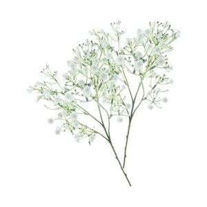 Bellatio Design Kunstbloem Gipskruid Viette - 2x - 45 cm - wit - losse tak - kunst zijdebloem - Gypsophila -