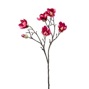 Emerald Kunstbloem Magnolia tak - 65 cm - dieproze - Kunst zijdebloemen -