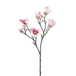 Emerald Kunstbloem Magnolia tak - 65 cm - lichtroze - Kunst zijdebloemen -
