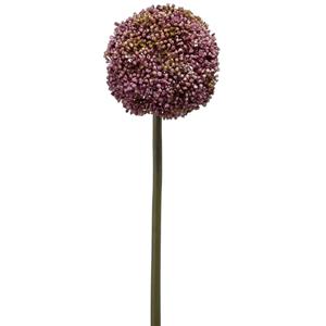 Emerald Allium/Sierui kunstbloem - losse steel - paars - 75 cm - Natuurlijke uitstraling -