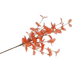 DK Design Kunstbloem Eucalyptus tak Silk - 72 cm - oranje - losse steel - Kunst zijdebloemen -