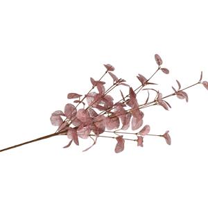 DK Design Kunstbloem Eucalyptus tak Silk - 72 cm - oudroze - losse steel - Kunst zijdebloemen -