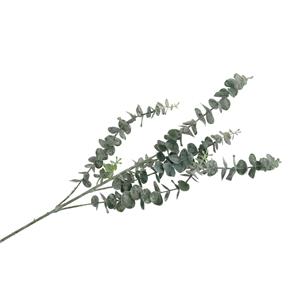 DK Design Kunstbloem Eucalyptus tak Real Touch - 88 cm - groen - losse steel - Kunst zijdebloemen -