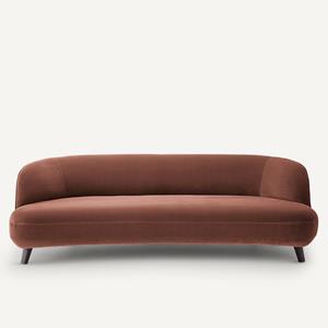 AM.PM Bank in fluweel, 5-zit, Rosebury design E. Gallina