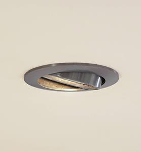 PRIOS plafond inbouwlamp Fibur, grijs, aluminium, Ø 8,2 cm