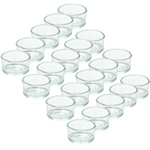 Trend Candles 20x Theelichthouders/waxinelichthouders van glas 4,2 x 3 cm -
