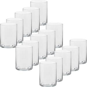 Trend Candles 15x Hoge theelichthouders/waxinelichthouders glas 5,5 x 6,5 cm -