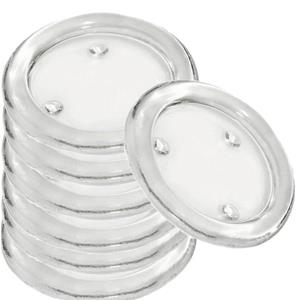 Trend Candles Ronde kaarsenhouder/kaars onderzetter - 15x - glas - 11 cm - voor stompkaarsen -