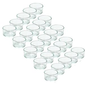 Trend Candles 25x Theelichthouders/waxinelichthouders van glas 4,2 x 3 cm -