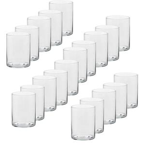 Trend Candles 20x Hoge theelichthouders/waxinelichthouders glas 5,5 x 6,5 cm -