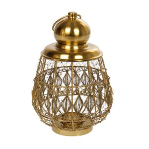 Items Kaarshouder/windlicht goud metaal cm -