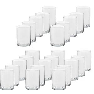 Trend Candles 25x Hoge theelichthouders/waxinelichthouders glas 5,5 x 6,5 cm -
