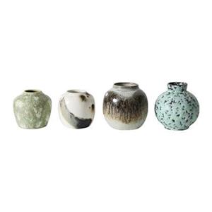 HKLIVING 70's Ceramics Vaas Set van 4 - Canyon
