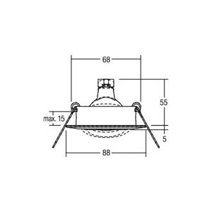 BRUMBERG Breena-R inbouw GX5.3 rond structuur wit