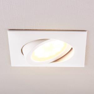 LINDBY LED inbouwspot Andrej, hoekig, wit