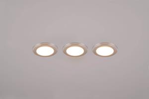 Trio Lighting LED downlight Argus RGBW afstandsbed. 3er chroom