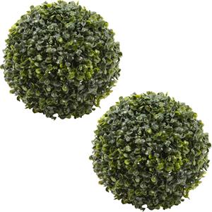 Everlands 2x stuks buxus bol kunstplanten - D36 cm - groen - kunststof -