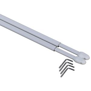 Sencys Uitschuifbare Gordijnroede Ovaal Wit 60-90 Cm 2 Stuks