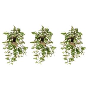 Shoppartners 3x Groene Tradescantia/vaderplant kunstplanten 70 cm -